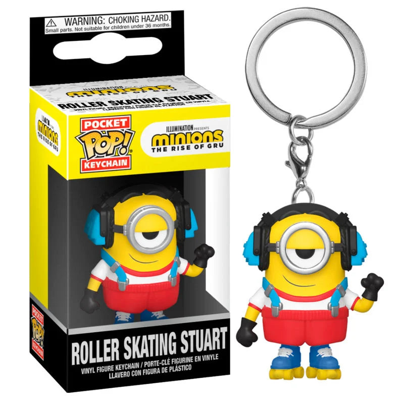 Minions Llavero Pocket POP Stuart Roller Skating