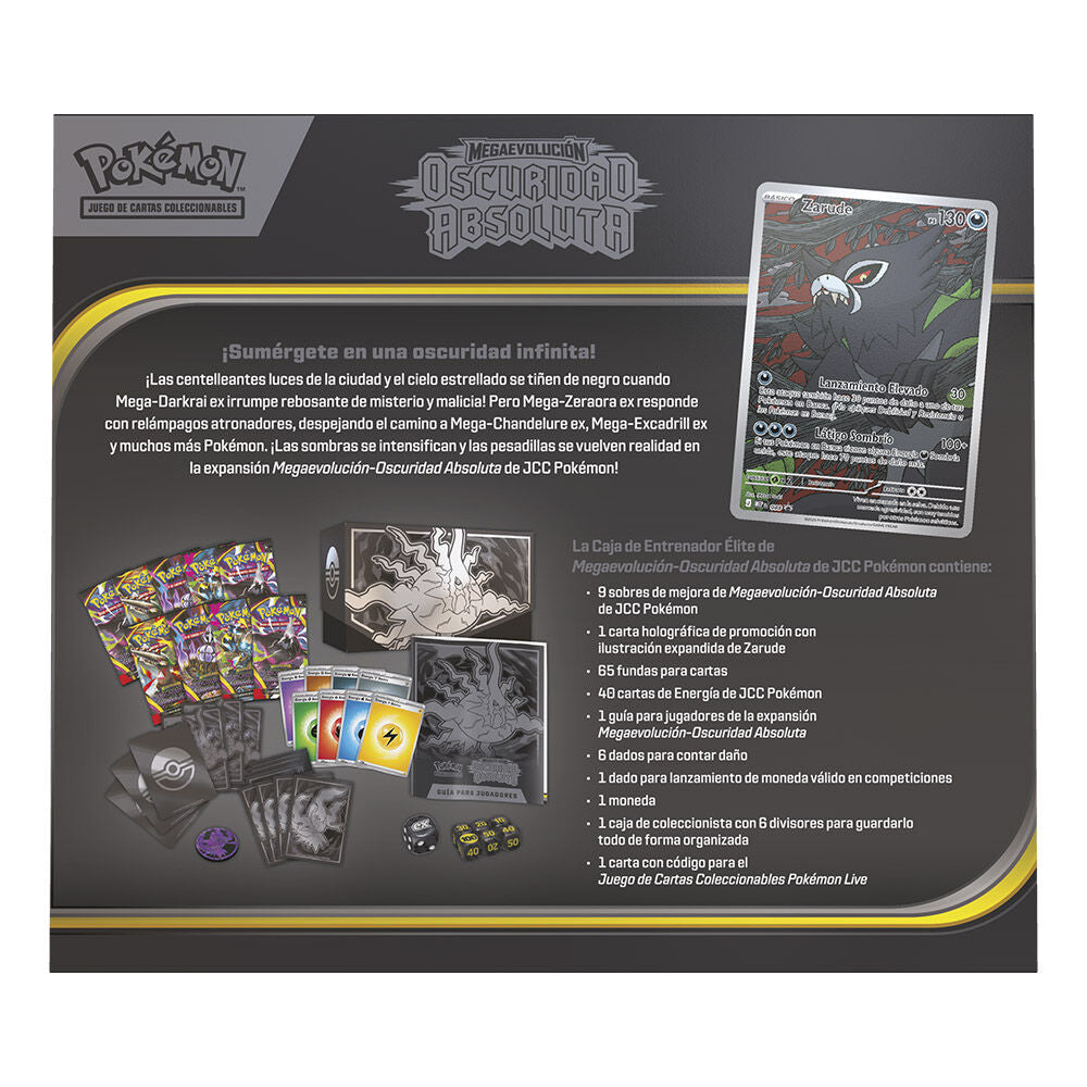Pokemon Juego De Cartas Estuche cartas Entrenador Elite Expansion Megaevolucion Oscuridad Absoluta Pokemon (imagen 3 de 6)