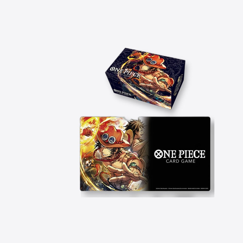 Bandai Rojo Tapete y caja de almacenamiento one piece portgas d ace (imagen 4 de 6)