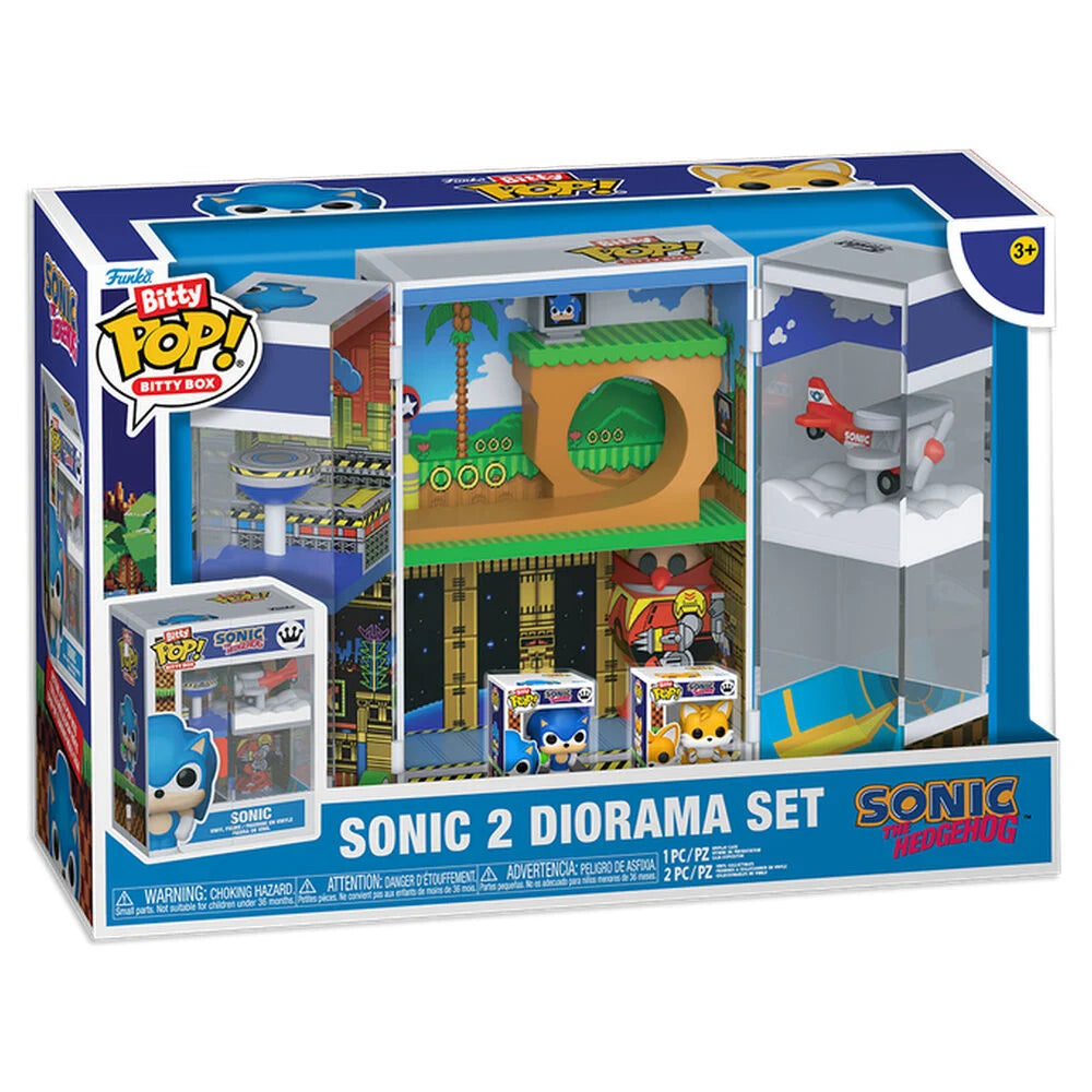 Sonic The Hedgehog Figura Bitty POP Boxes Sonic 2 Diorama Funko