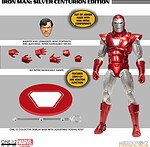 Figura mezco toyz marvel one:12 collective iron man silver centurion edition 16cm