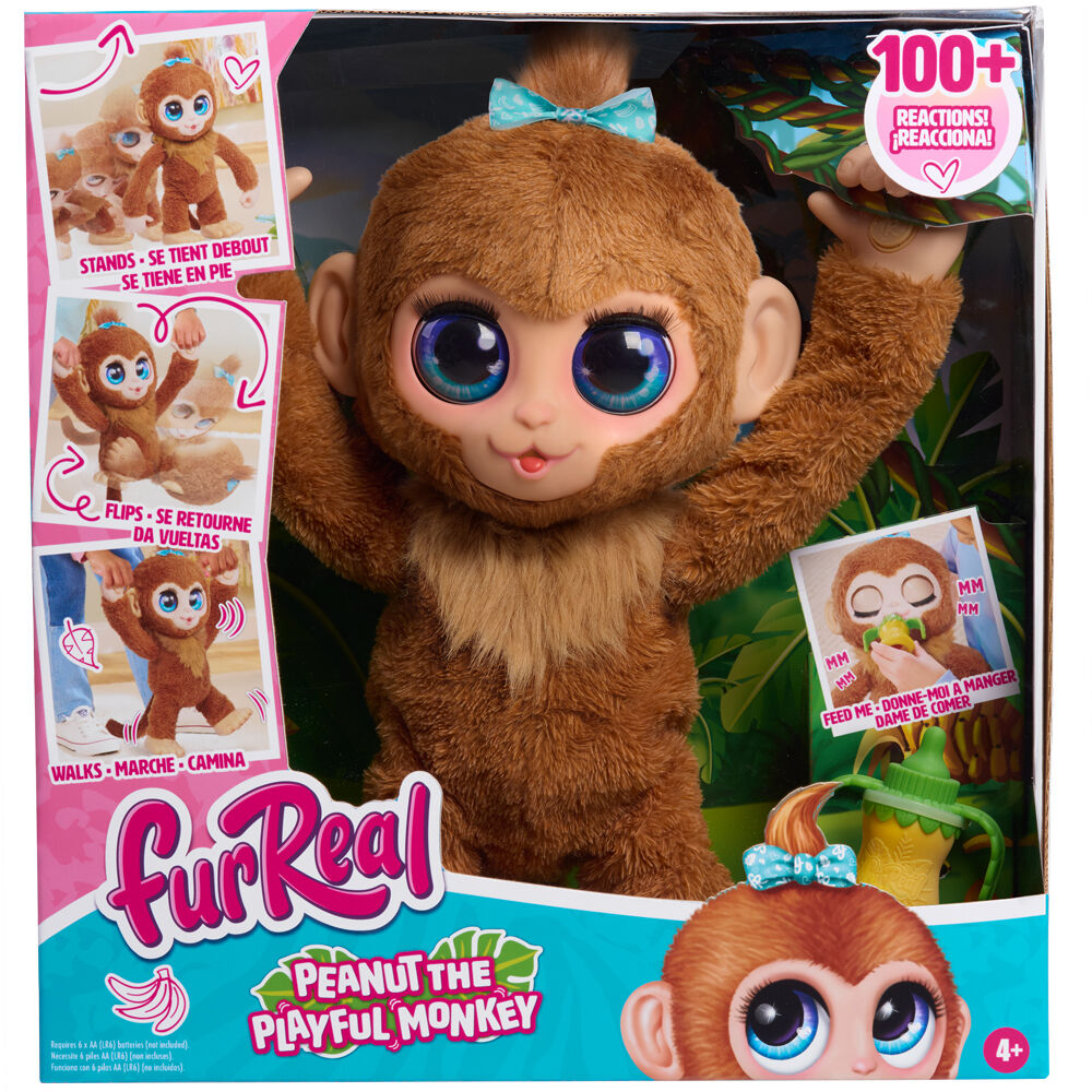 Just Play Peluche interactivo Mono Peanut jugueton FurReal (imagen 2 de 5)