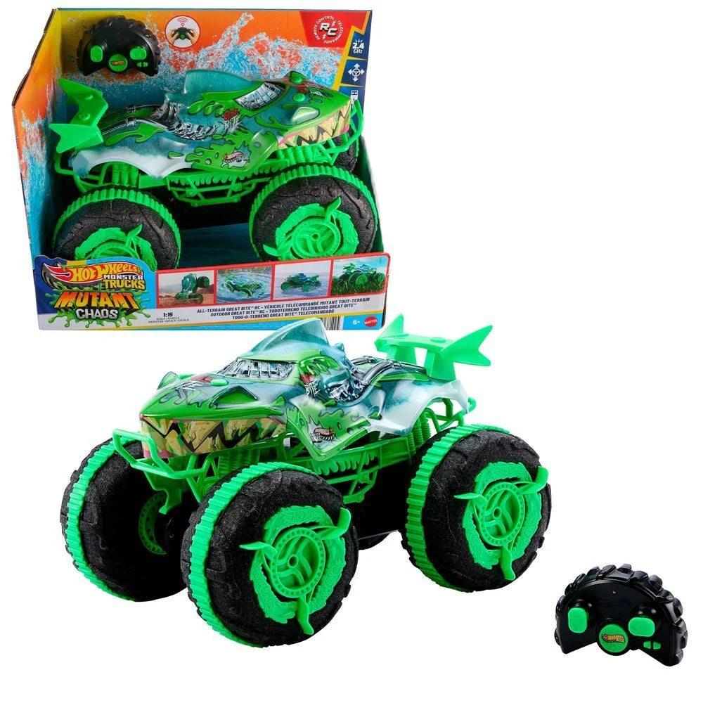 Mattel Coche Todoterreno radio control Mutant Chaos Monster Trucks Hot Wheels