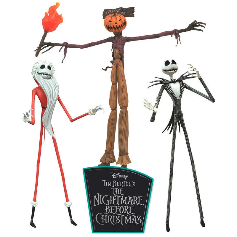 Diamond Select Blister 3 figuras Pesadilla Antes de Navidad Disney 18cm