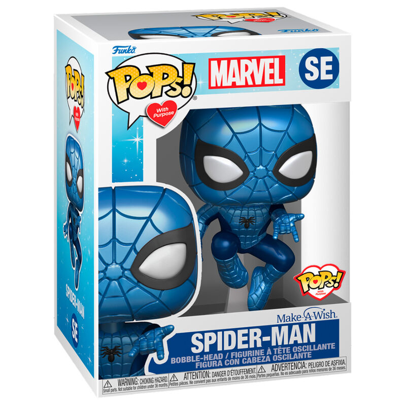 Marvel Figura POP Spiderman Make a Wish Metallic