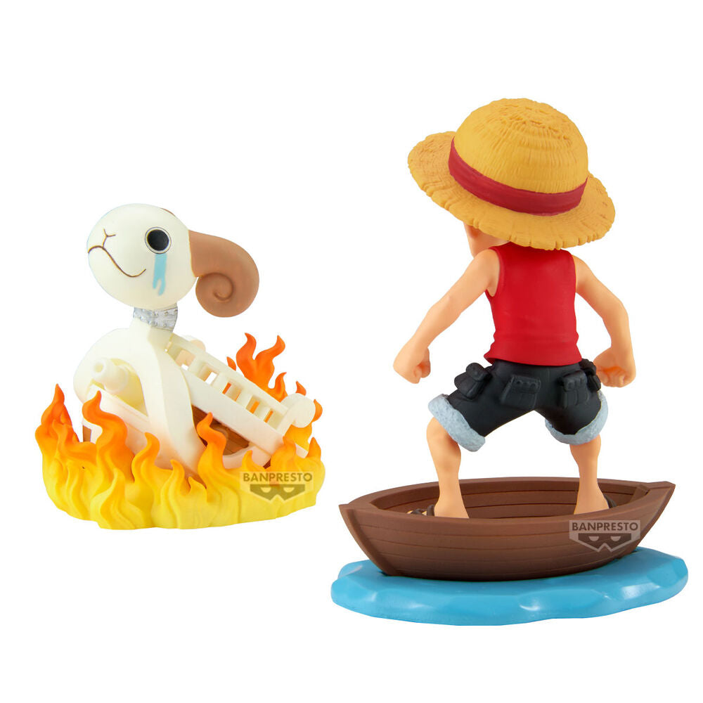 One Piece Figura Luffy & Going Merry Log Stories Banpresto 8cm