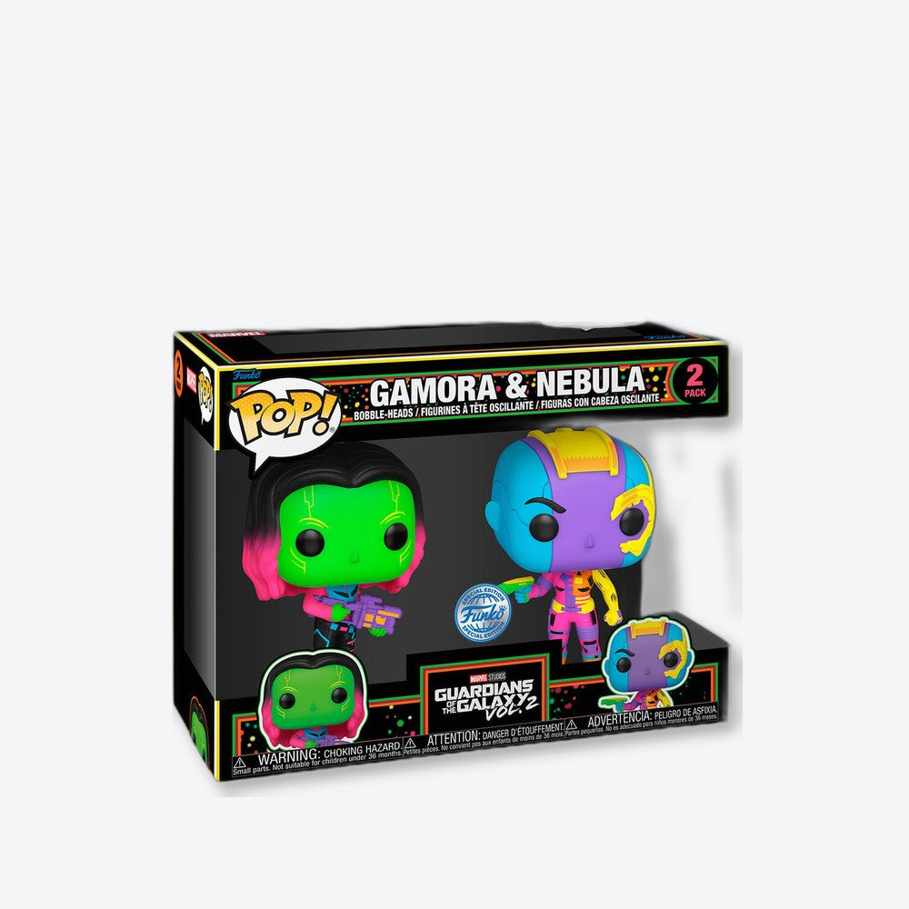 Funko Blister 2 figuras POP Marvel Guardianes de la Galaxia Gamora & Nebula Exclusive (imagen 5 de 6)