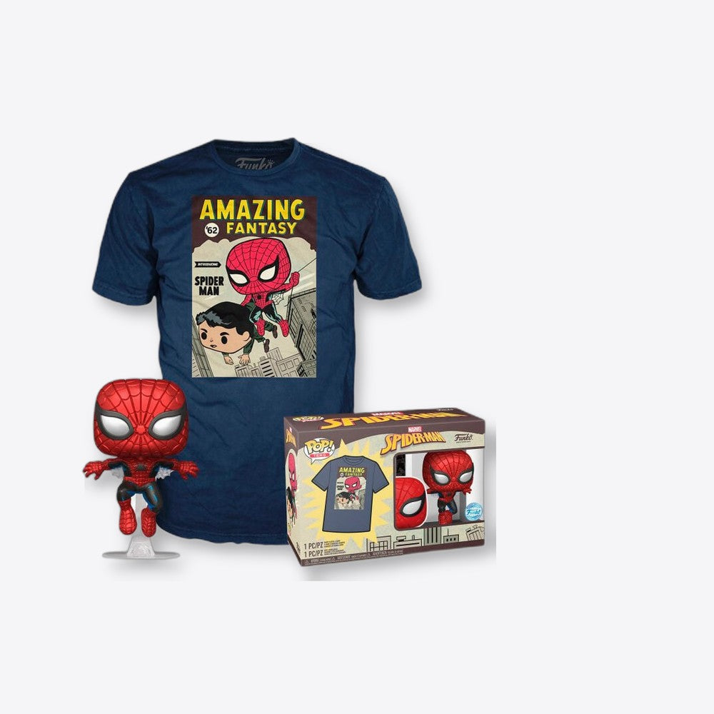 Funko Set figura POP & Tee Marvel Spiderman Comic Cover (imagen 6 de 6)