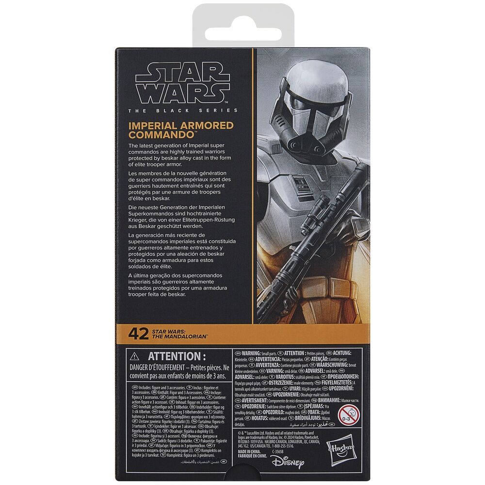 Hasbro Figura Imperial Armored Commando The Mandalorian Star Wars 15cm (imagen 9 de 10)