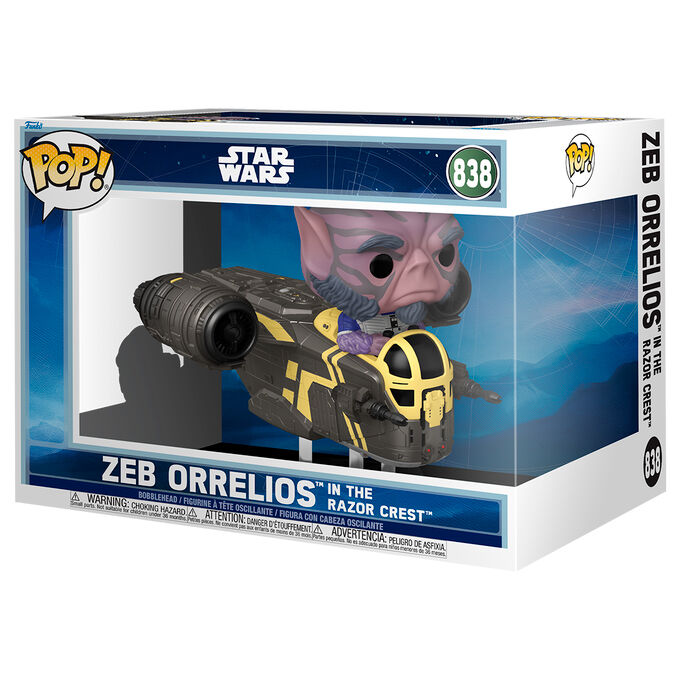 Funko Figura POP Rides Deluxe Star Wars Mandalorian & Grogu Zeb Orrelios in the Razor Crest (imagen 2 de 6)