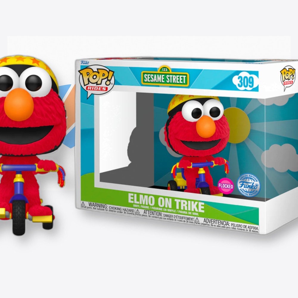 Funko Figura POP Rides Barrio Sesamo Elmo on Trike Exclusive (imagen 5 de 6)
