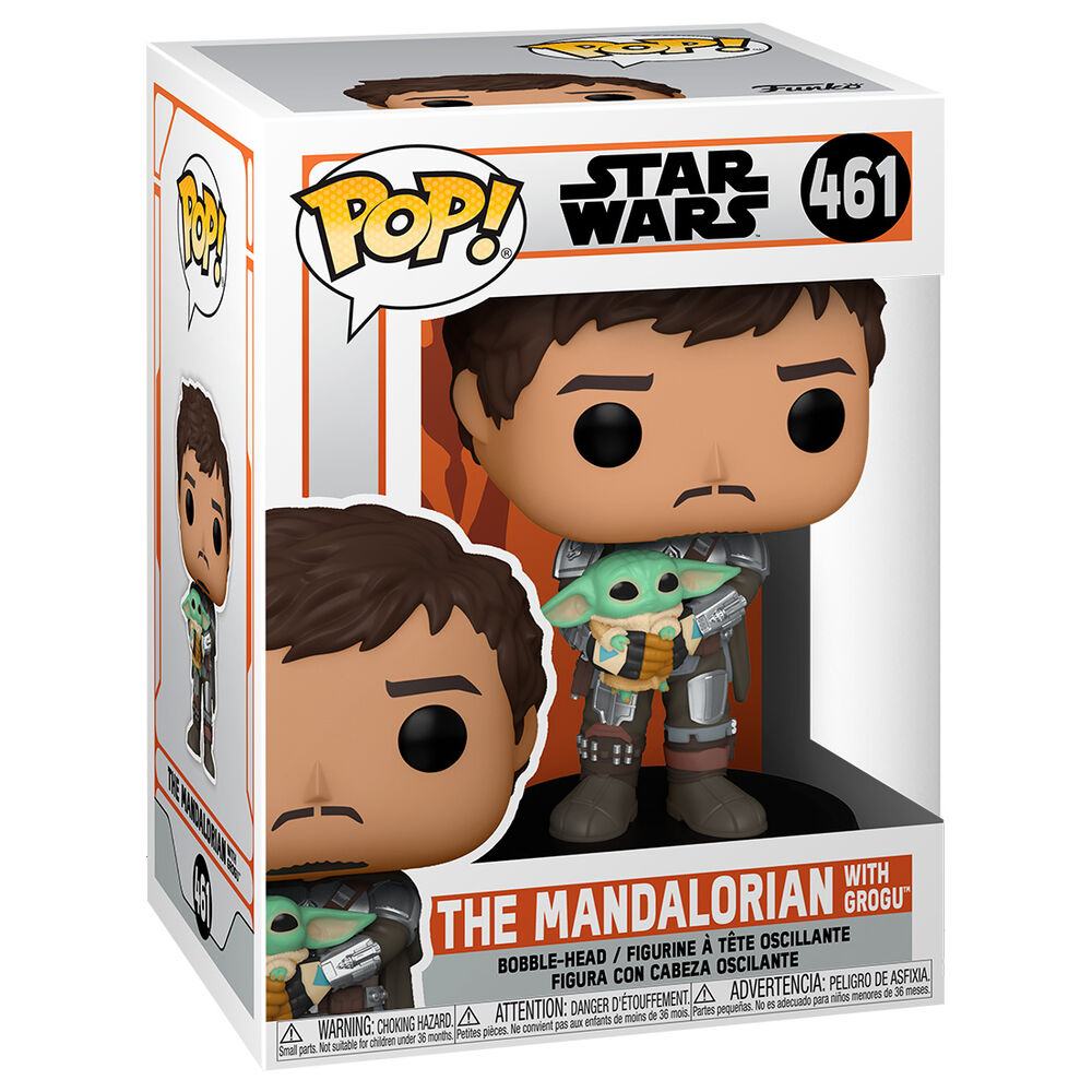 Star Wars Figura POP Mandalorian Mando Holding Child Funko