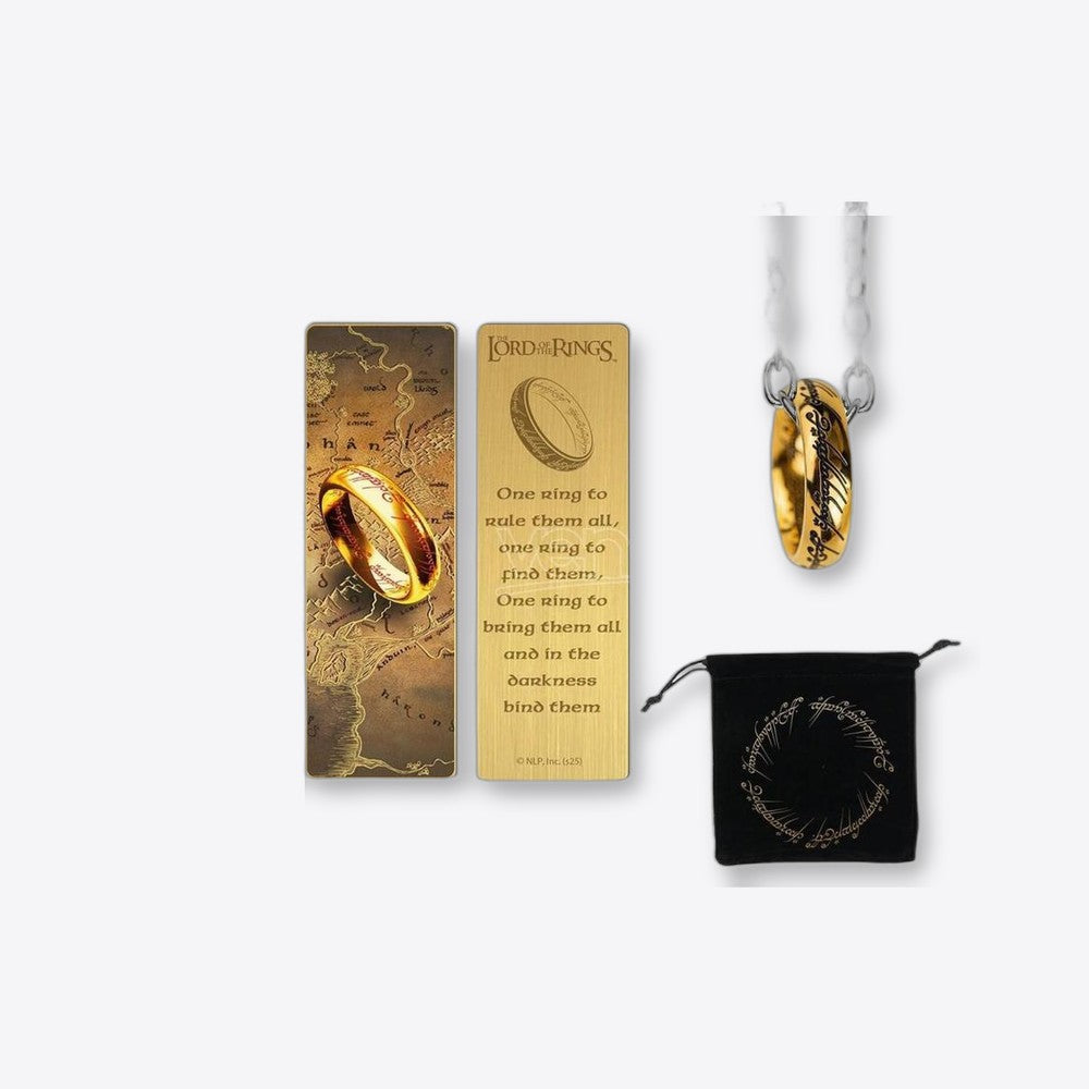 Pack regalo cinereplicas el señor de los anillos marcapaginas metal y anillo único (imagen 4 de 6)