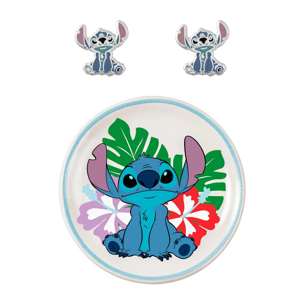 Peers Hardy Pendientes + plato bisuteria Stitch Disney