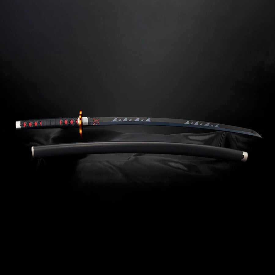 Tamashii Nations Replica Nichirin Sword Tanjiro Kamado Kyojuro Rengokus Sword Guard Demon Slayer Kimetsu no Yaiba 88cm