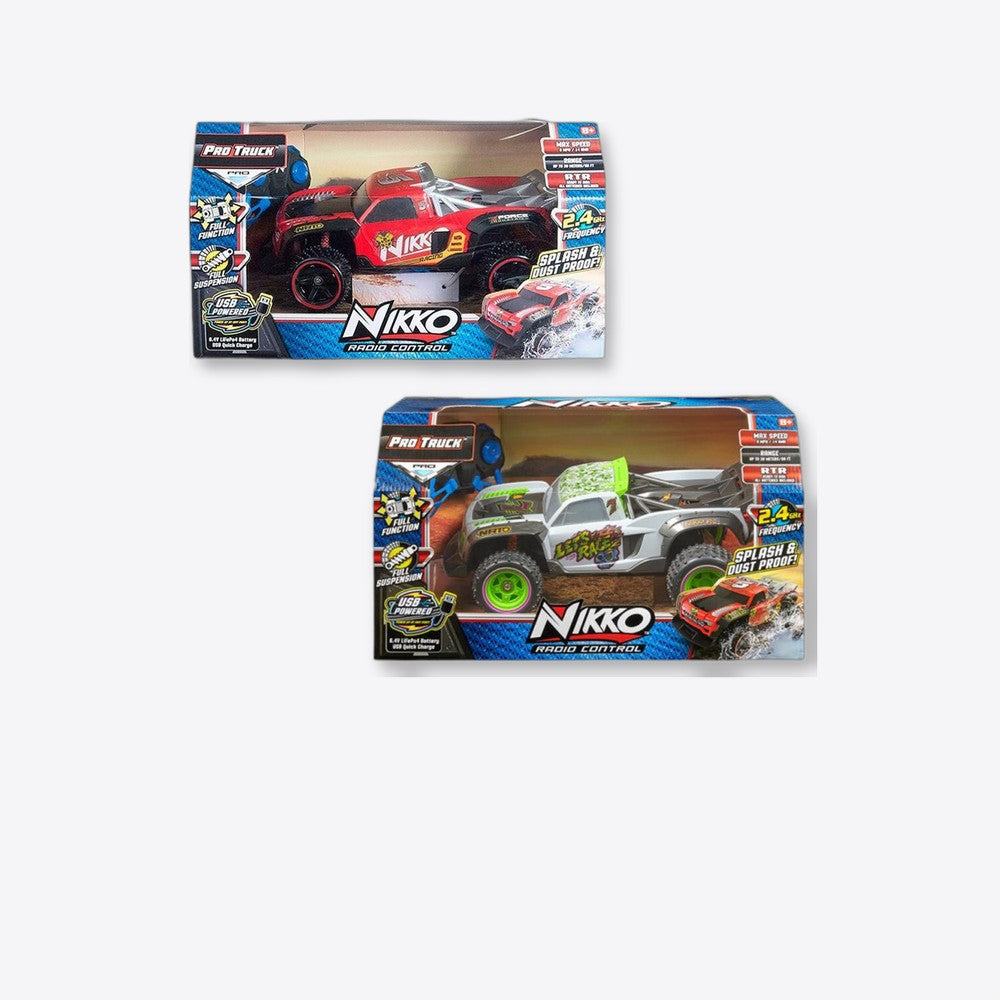 Bandai Rojo Coche teledirigido nikko radio control pro truck color aleatorio (imagen 6 de 6)