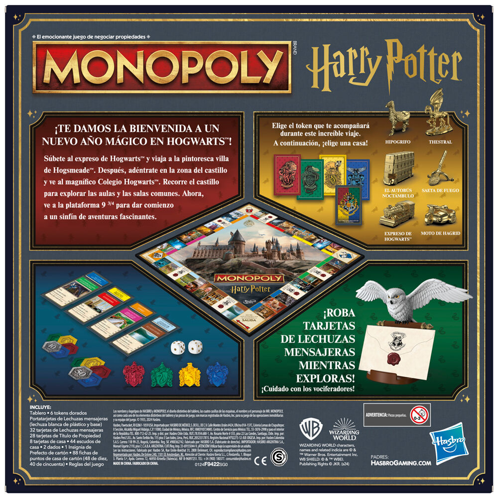 Hasbro Monopoly Harry Potter Español (imagen 7 de 8)