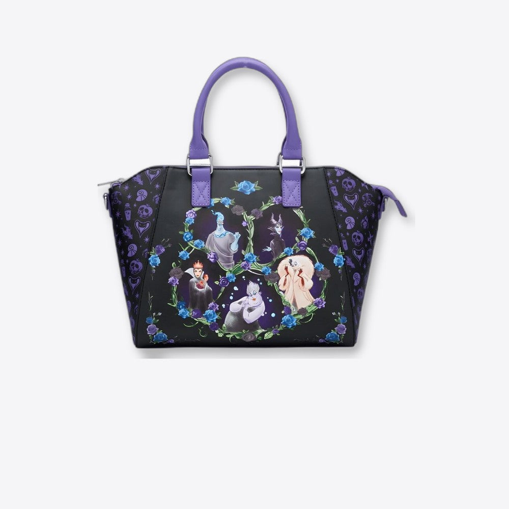 Lf | Lounfefly Bolso Floral Icons Satchel Disney Villains Loungefly 26cm (imagen 6 de 6)