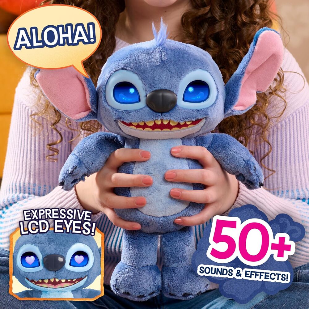 Just Play Peluche interactivo Stitch Disney 30cm (imagen 10 de 10)