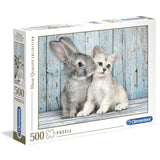 Puzzle Gato y Conejo 500pzs