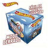 Caja organizadora de coches con pista y area de juego Hot Wheels